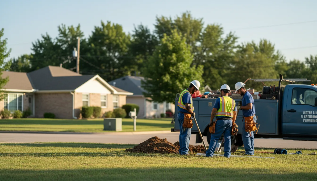 Residential water line and bathroom plumbing service in Perrysville, IN